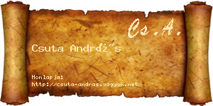 Csuta András névjegykártya